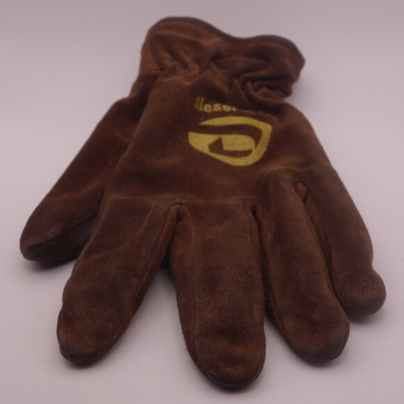 Vintage Diesel Ind. 100% Leather Brown Winter Gloves Made in Italy - Picture 9 of 15